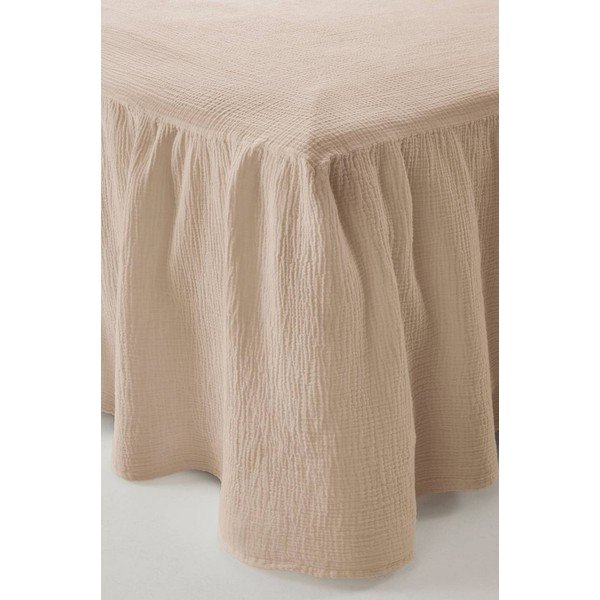 Copriletto beige in mussola 160x200 cm Amilia – Jotex-image-2