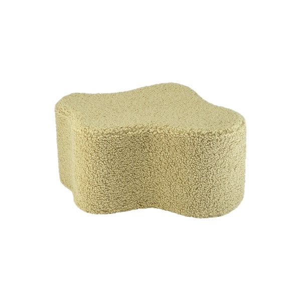 Pouf per bambini verde con rivestimento in bouclé Cloud – Wigiwama