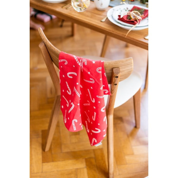 Asciugamani in cotone con motivo natalizio in set da 4 50x70 cm Candy Cane - Catherine Lansfield-image-4