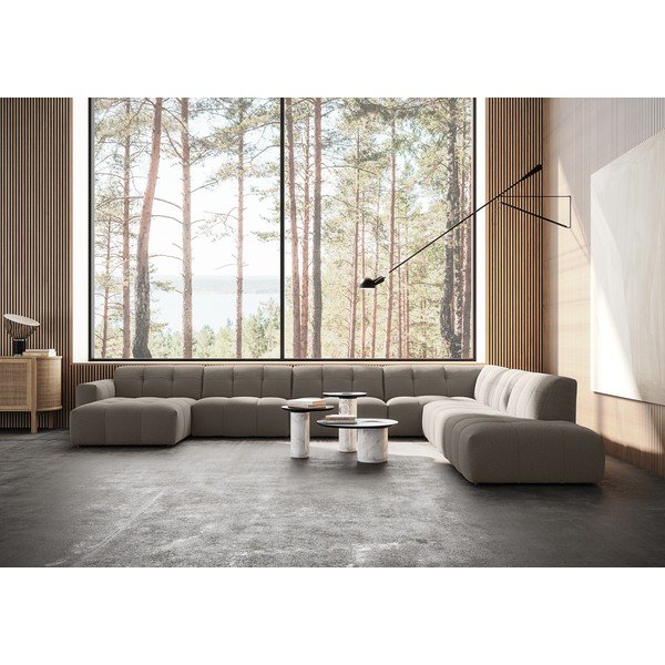 Divano angolare grigio a U Chess - Furninova-image-1