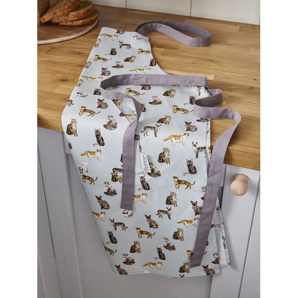 Set di strofinacci con grembiule e guanto da forno Curious Cats - Cooksmart ®-image-2