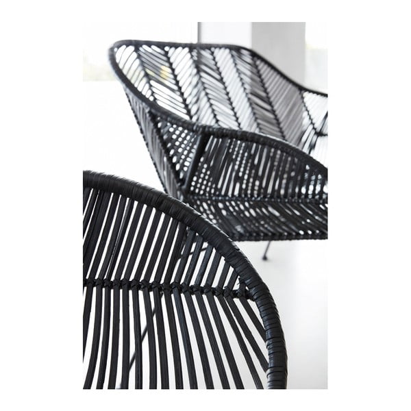 Černá ratanová židle Hübsch Aslog-image-2