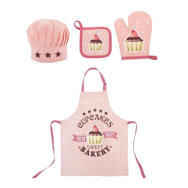 Set da cucina in cotone per bambini 4 pz Cupcakes - Tiseco Home Studio-image-2