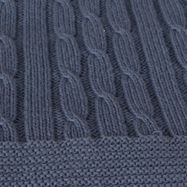 Coperta di cotone blu Celma, 130 x 170 cm - Homemania Decor-image-1