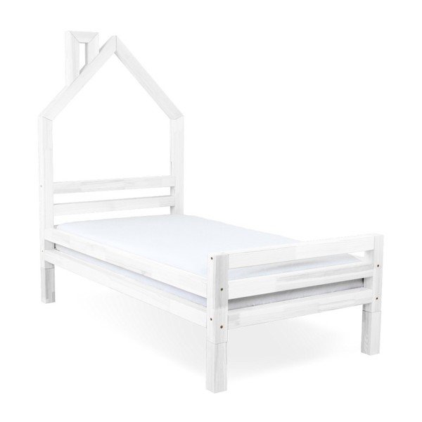 Letto per bambini in abete bianco Wally, 80 x 160 cm - Benlemi-image-2