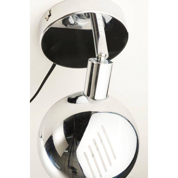 Lampada da parete color argento lucido in acciaio con alimentazione a corrente con struttura flessibile Lincon – Jotex-image-3