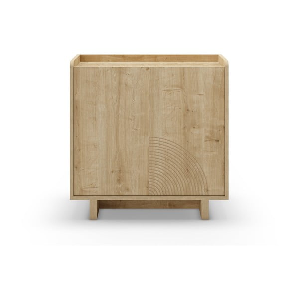 Armadietto di colore naturale con effetto rovere 80x80x40 cm Daira – Marckeric