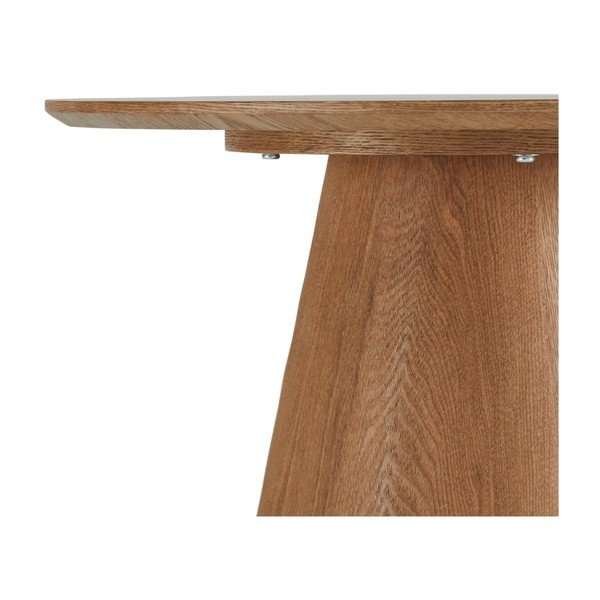 Tavolino in rovere decorato in colore naturale ø 60 cm Tango - Furnhouse-image-2