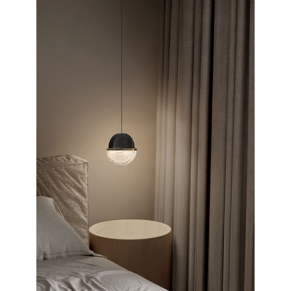 Lampadario LED nero in metallo con intensità regolabile ø 16 cm Dorin – Nova Luce-image-1