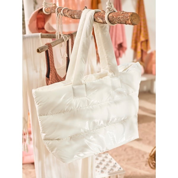 Borsa da spiaggia Puffer bianca - Sunnylife-image-1