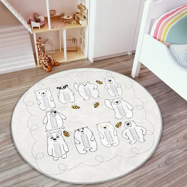 Tappeto per bambini crema ø 100 cm Comfort - Mila Home-image-1
