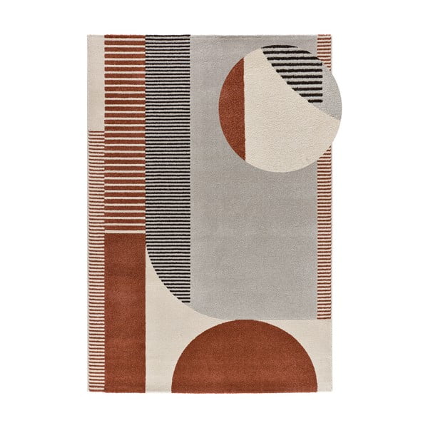 Tappeto rosso/grigio 120x170 cm Gaia – Universal