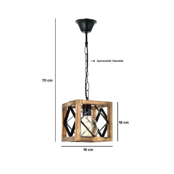 Lampada a sospensione in legno di abete Zikzak Rustik - Opviq lights-image-2
