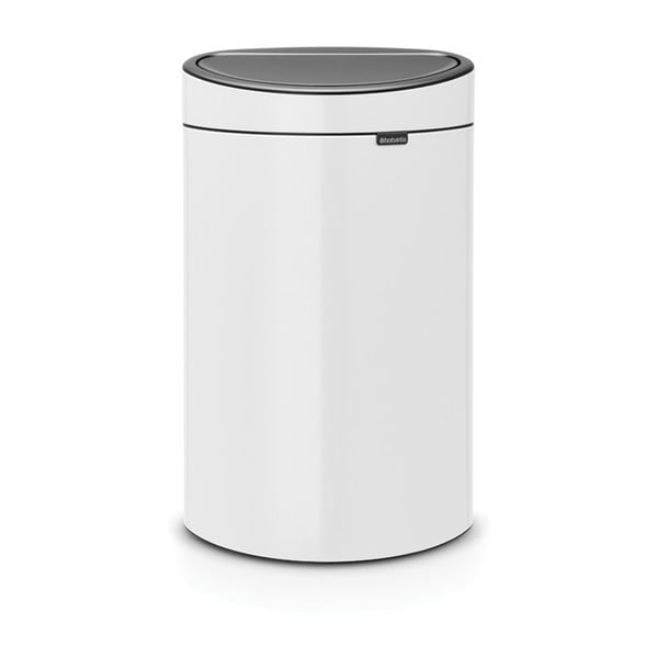 Cestino per la spazzatura in acciaio bianco touch 40 l Touch Bin – Brabantia