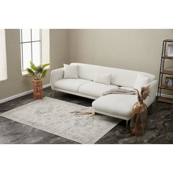 Divano angolare bianco (con penisola a destra/con chaise lounge) Simena – Balcab Home-image-4