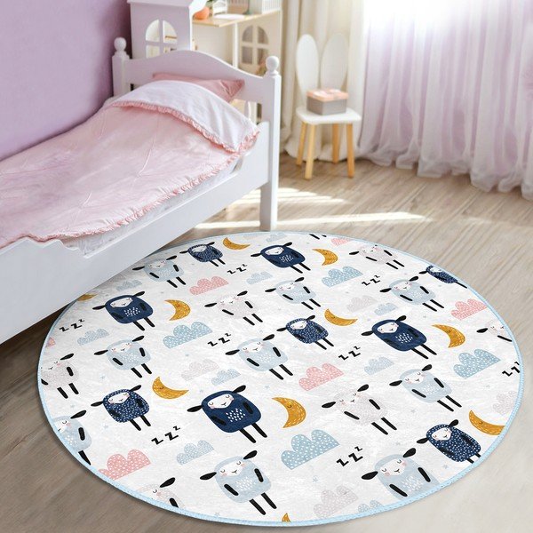 Tappeto bianco per bambini ø 120 cm Comfort - Mila Home-image-2