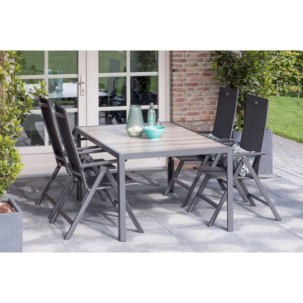 Sedia da giardino in metallo grigio scuro Aruba - Hartman-image-3