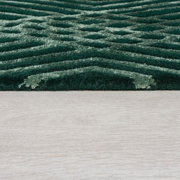 Tappeto in lana verde , 160 x 230 cm Diamonds - Flair Rugs-image-3