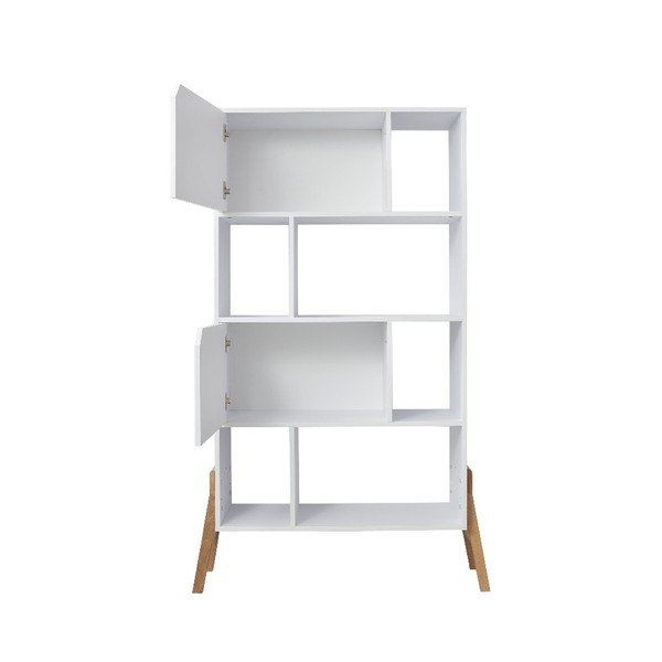 Libreria in legno di quercia bianca Lotta - BELLAMY-image-1