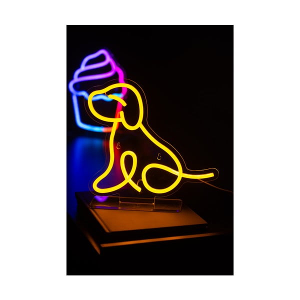 Lampada da tavolo per bambini gialla Sitting Dog – Leitmotiv-image-1