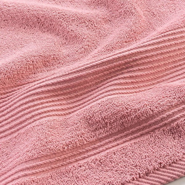 Asciugamano in spugna di cotone rosa 90x150 cm Tendresse - douceur d'intérieur-image-2