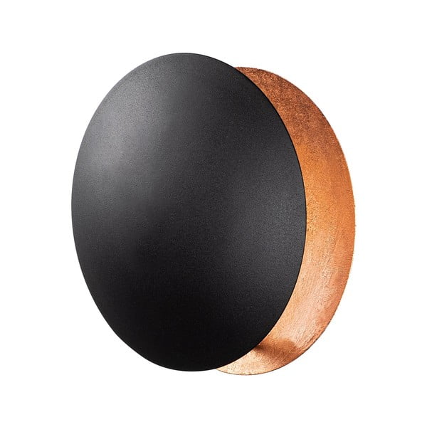 Lampada da parete LED nera/color rame ø 25 cm Yosma – Opviq lights-image-4