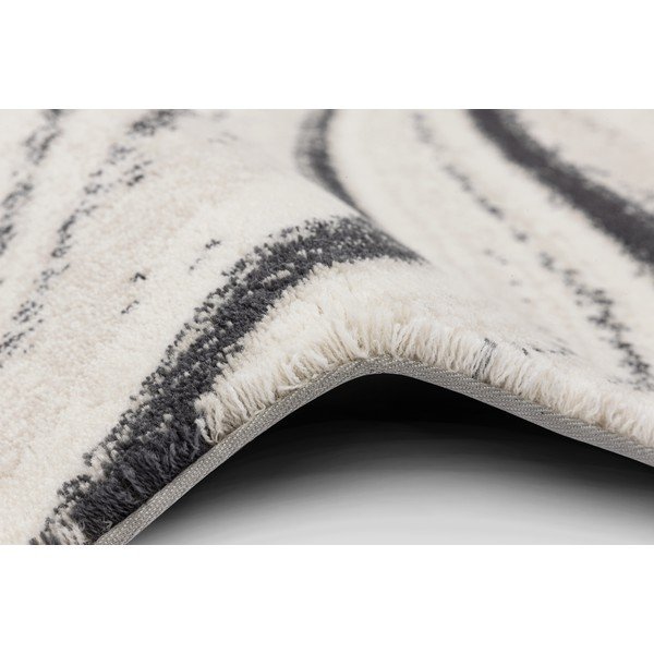 Tappeto in lana grigio crema 133x180 cm Zebre - Agnella-image-2