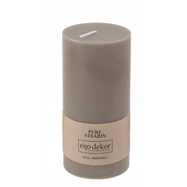 Candela Friendly beige-marrone, durata di combustione 50 h Eco - Eco candles by Ego dekor