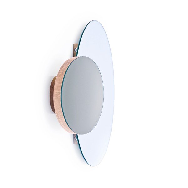 Specchio da parete con telaio in legno massiccio con ingrandimento (5x) 55x45 cm Eclipse – Wireworks-image-1