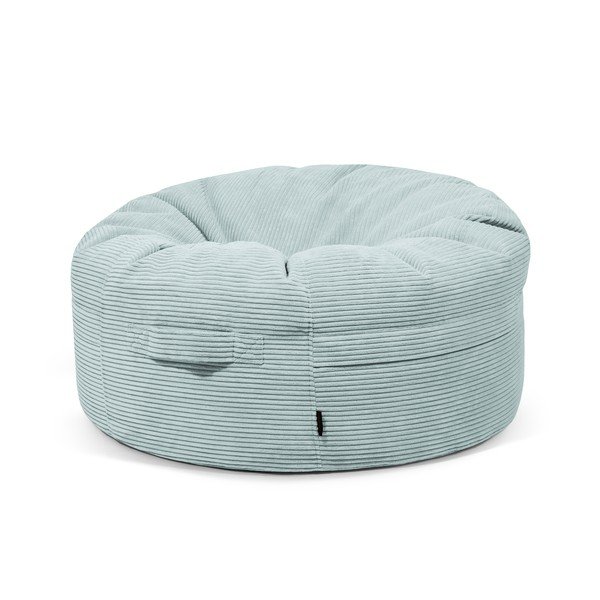 Puof a sacco color menta con rivestimento in velluto a coste Roll 105 – SLOWDOWN