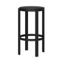 Sedia da bar nera in acciaio (altezza della seduta 65 cm) Doon – noo.ma