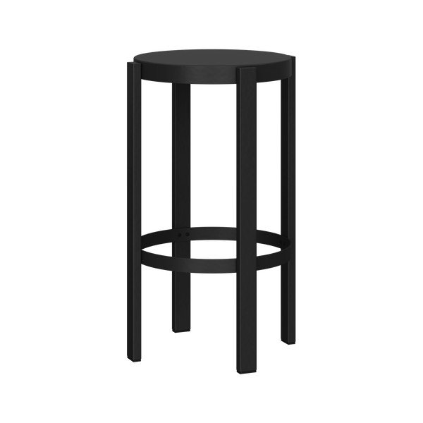 Sgabello nero in acciaio Doon – noo.ma