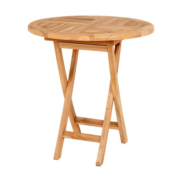 Zahradní jídelní stůl z teakového dřeva Bonami Essentials Oviedo, ø 70 cm-image-2