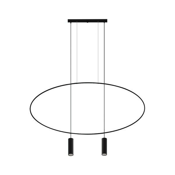 Lampadario nero in metallo HOLAR – Thoro