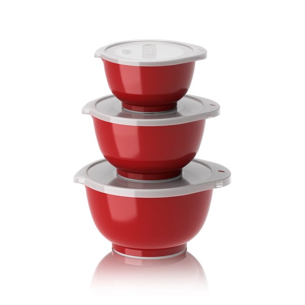 Ciotole rosse in set da 3 pezzi 750 ml Margrethe Mini - Rosti