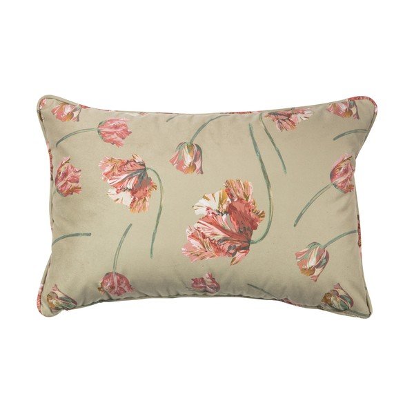 Cuscino in velluto beige, 60 x 40 cm Vogue - BePureHome-image-1