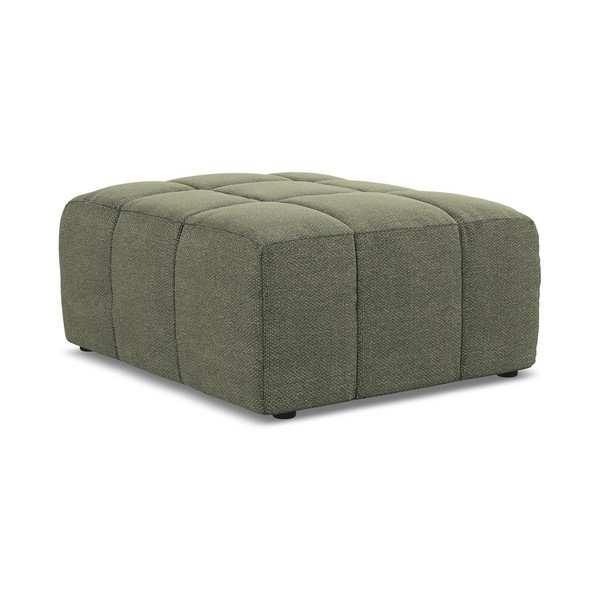 Poggiapiedi verde con rivestimento in bouclé Aloha – Makamii-image-3