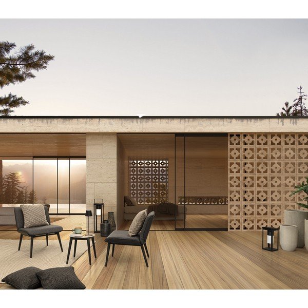 Lanterna a LED nera con alimentazione a pannelli solari/con ricarica USB (altezza totale 38 cm) Solar – Bizzotto-image-2