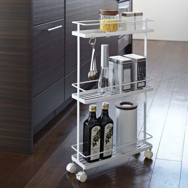 Carrello portaoggetti bianco in metallo 38x66 cm Tower – YAMAZAKI-image-1