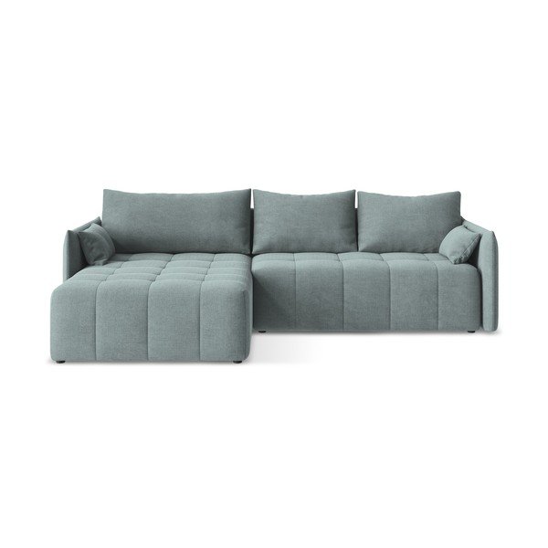 Divano angolare blu allungabile/con contenitore (con penisola a sinistra/con chaise lounge) Moku – Makamii