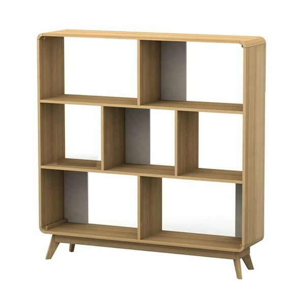 Libreria effetto rovere 122x126 cm Caitlin - Støraa-image-2