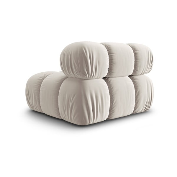 Parte divano componibile beige (solo con parte centrale) con rivestimento in velluto Bellis – Micadoni -image-4