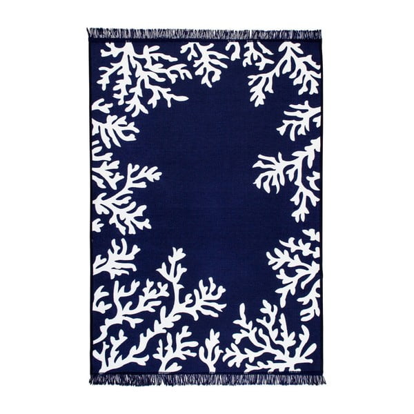 Tappeto bifacciale blu e bianco Corallo, 140 x 215 cm - Cihan Bilisim Tekstil