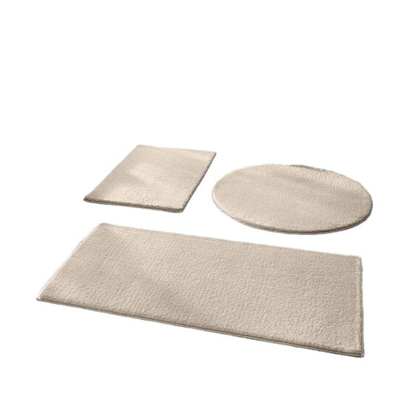 Tappeti da bagno beige in set di 3 pezzi 50x90 cm - Mila Home