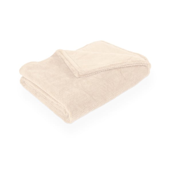 Coperta avorio in micropile 150x200 cm Pippa – Tiseco Home Studio