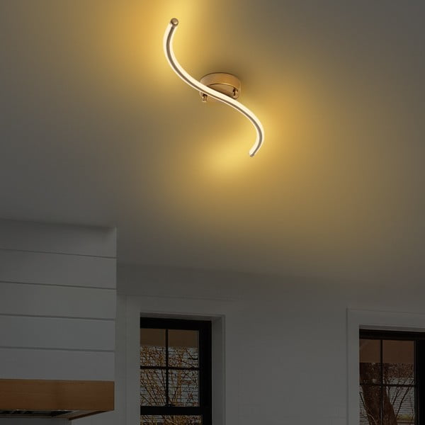 Plafoniera LED dorata 10x67 cm Yilan – Opviq lights-image-1