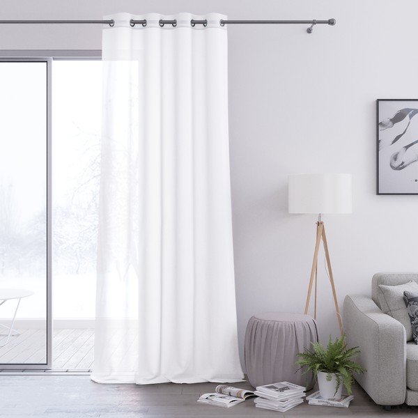 Tenda bianca , 140 x 270 cm Voile Eyelets - AmeliaHome-image-2