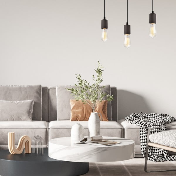 Apparecchio a sospensione nero Leon - LAMKUR-image-1