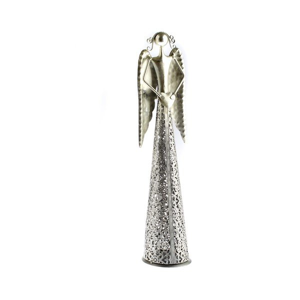Kovová dekorace ve tvaru anděla Dakls Angel, výška 49 cm