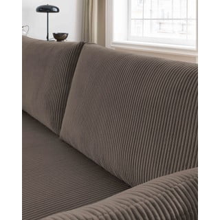 Divano marrone allungabile con rivestimento in velluto a coste 211 cm Marcel – Bobochic Paris